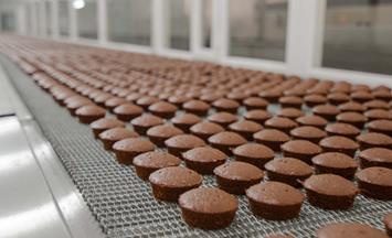 IQF freezing of cakes in spiral freezer