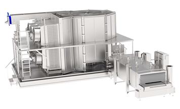 Spiral and tunnel freezer combined